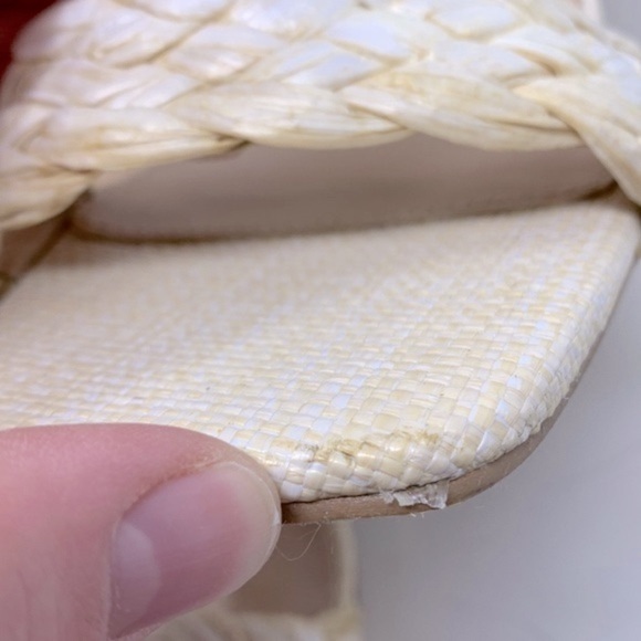 Nicole Miller Woven Straw Block Heeled Square Toe Sandals    NWOT - Picture 11 of 16
